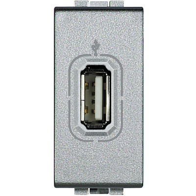 LivingLight Разъем USB, цвет алюминий