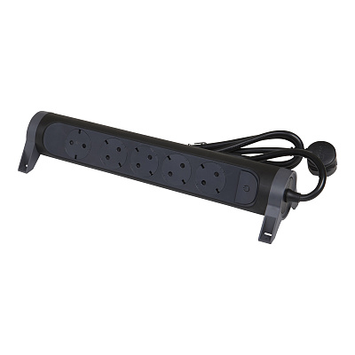 Удл. Комф. 5x2К+З 1,5м. чер